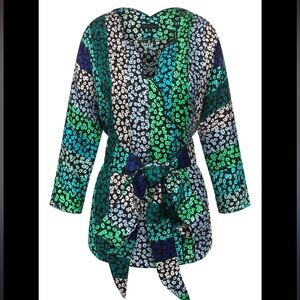 Escada floral print silk top